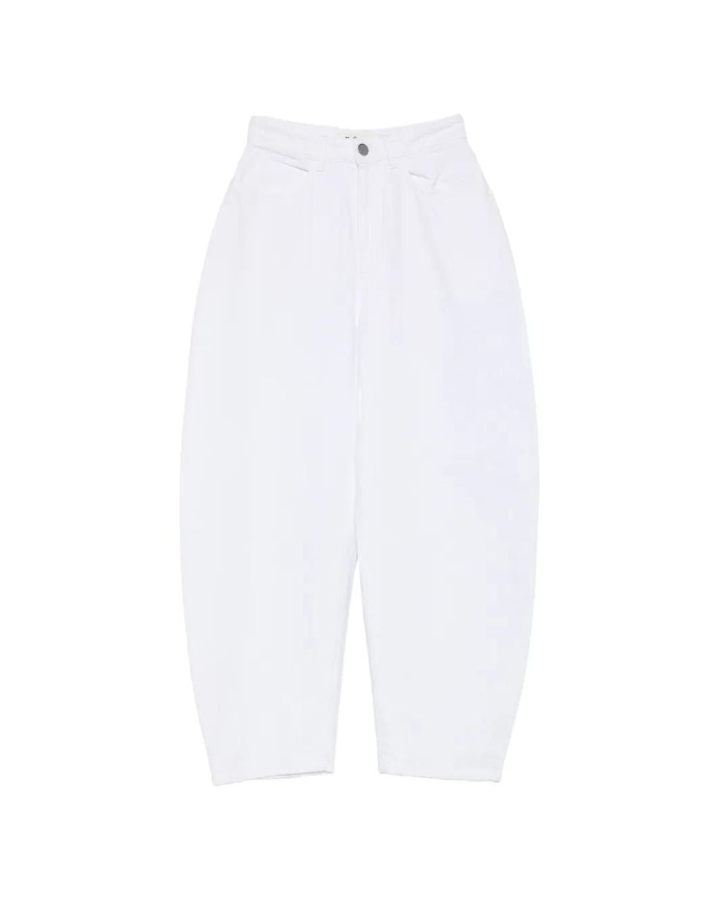 Rohe White Curved Wide-Leg Jeans