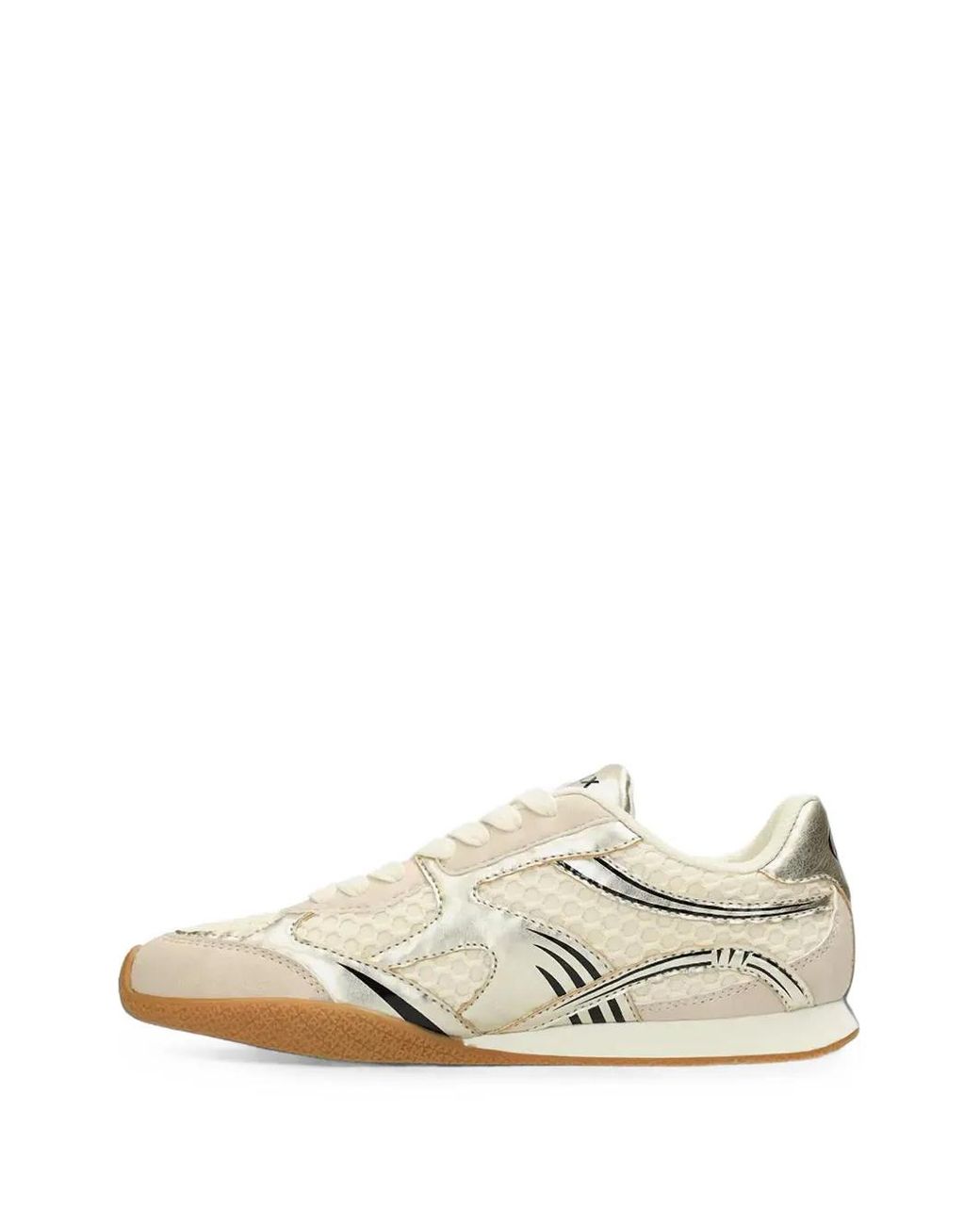 Mexx White Baskets Tula Suzy À Effet Métallisé Et Empiècement En Mesh