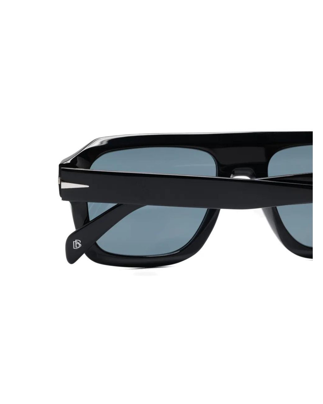 David Beckham Blue Rectangle-Frame Sunglasses