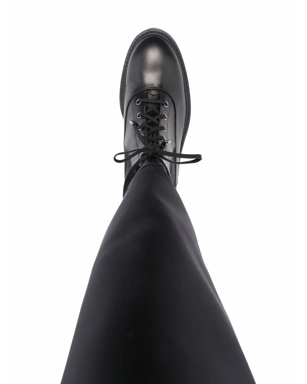 Aquazzura Black Lace-Up Detail Boots