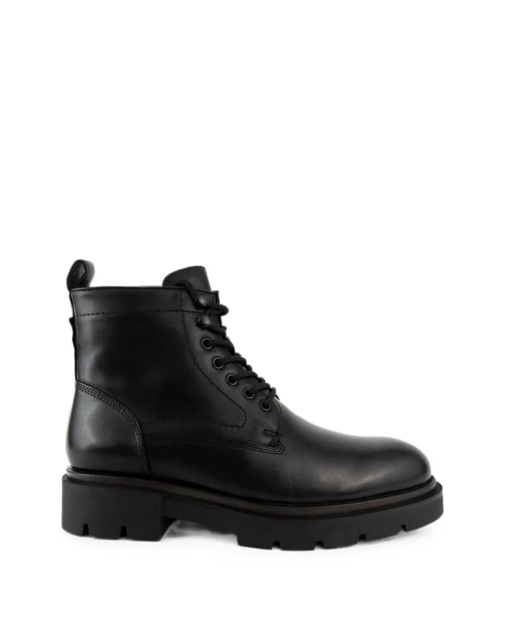 SERGIO MORETTI FIRENZE Black Lace-Up Ankle Boots for men