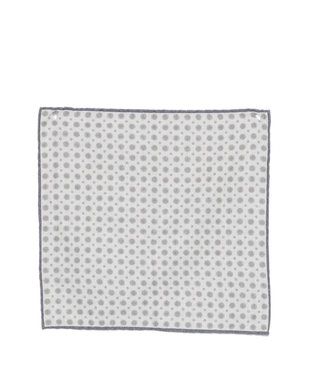 Eleventy Gray Geometric-Pattern Pocket Square for men