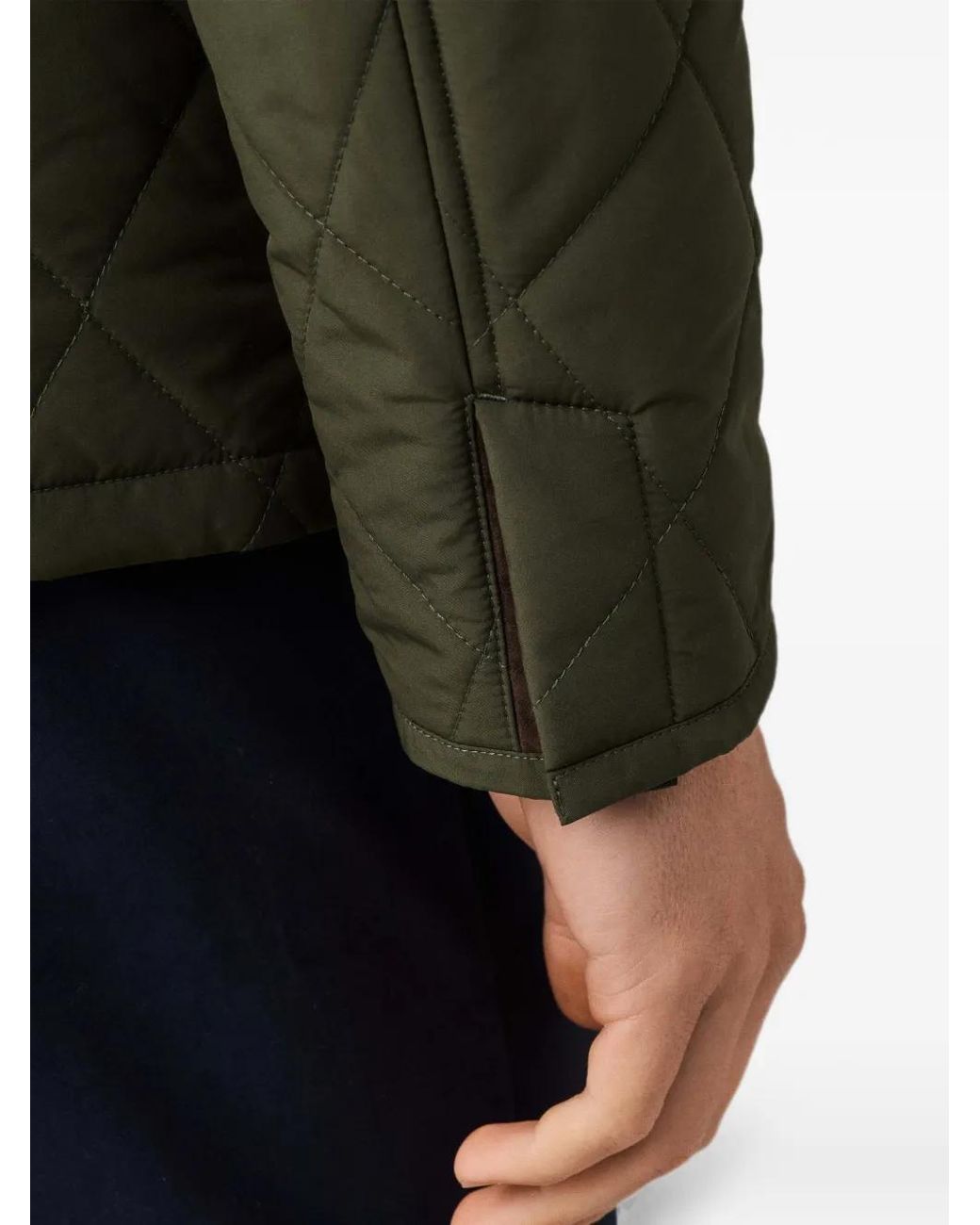 Hackett Green Diamond-Quilted Jacket for men