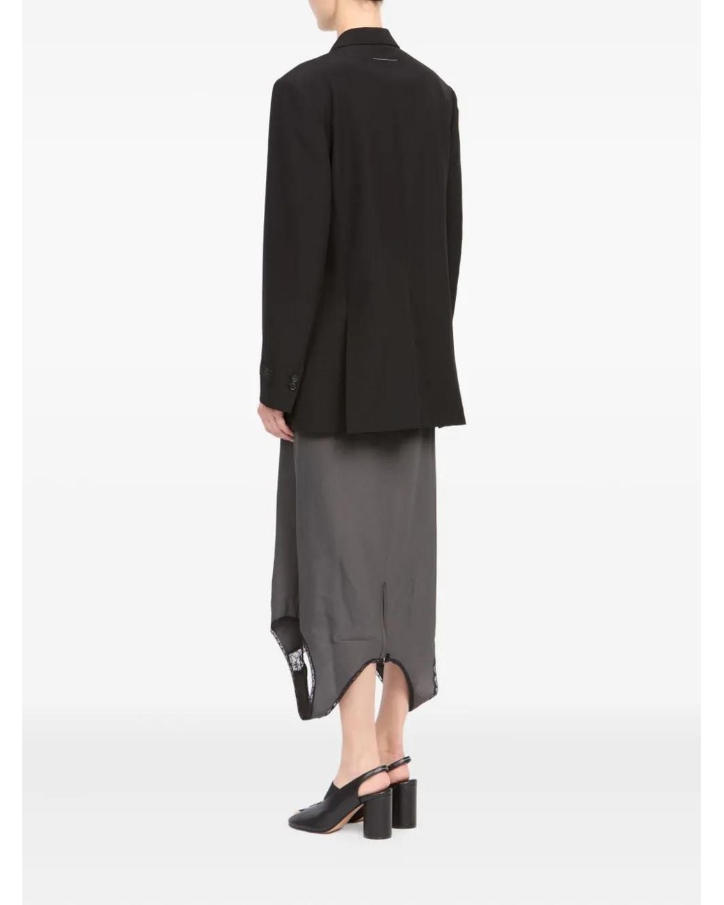 MM6 by Maison Margiela Black Double-Breasted Blazer