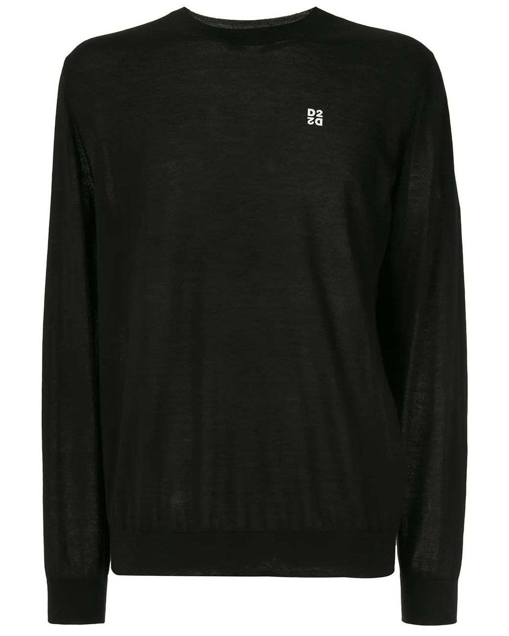 DSquared² Fein Gestrickter Pullover in Black für Herren