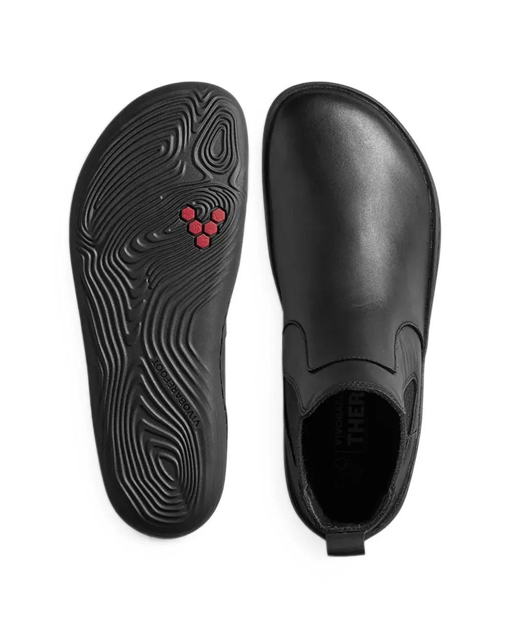 Vivobarefoot Black Bottines Chelsea À Empiècements Élastiqués Sensus