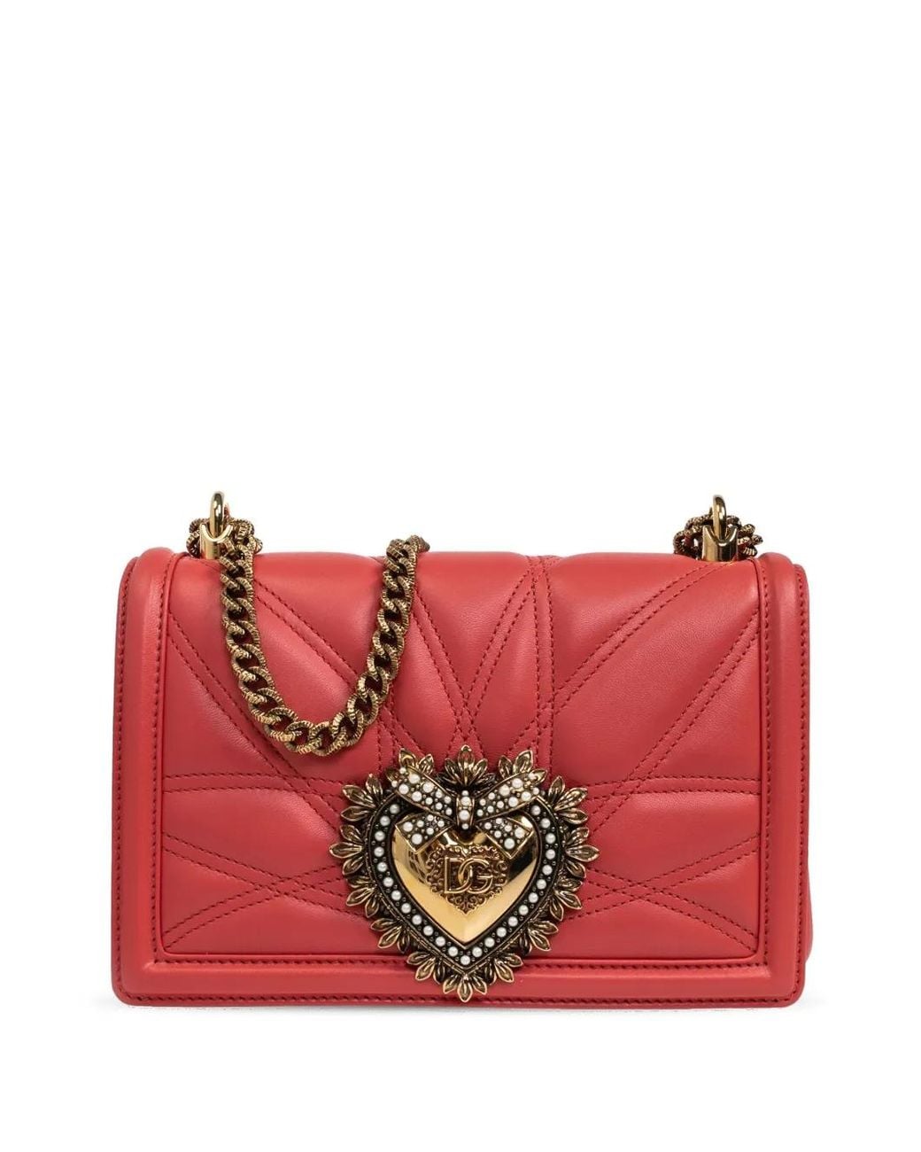 Dolce & Gabbana Devotion Medium Schoudertas in het Red