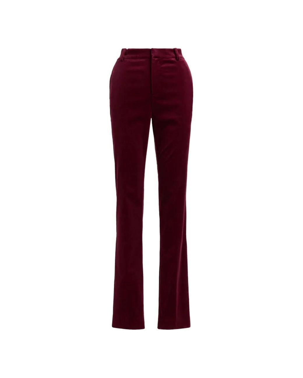 Ralph Lauren Red Macy Velvet Trousers