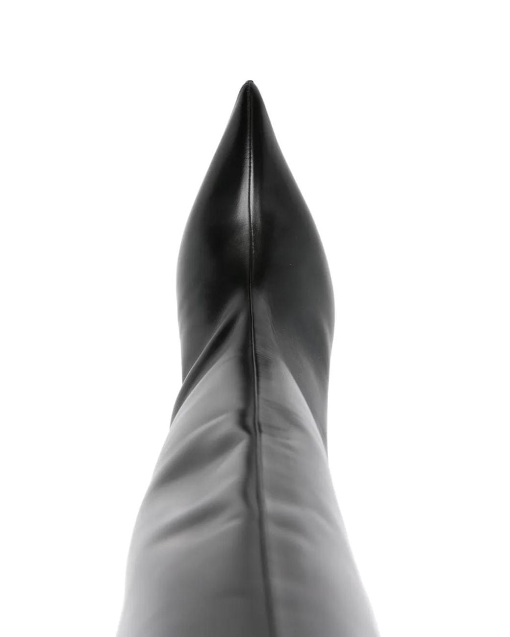 The Attico Black Leather Boots 'Lea'