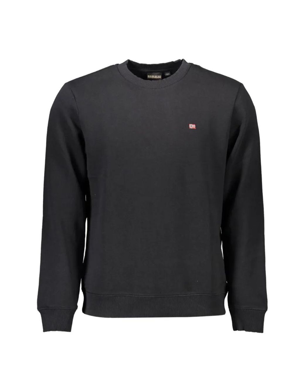 Napapijri Black Sweat À Patch Logo for men