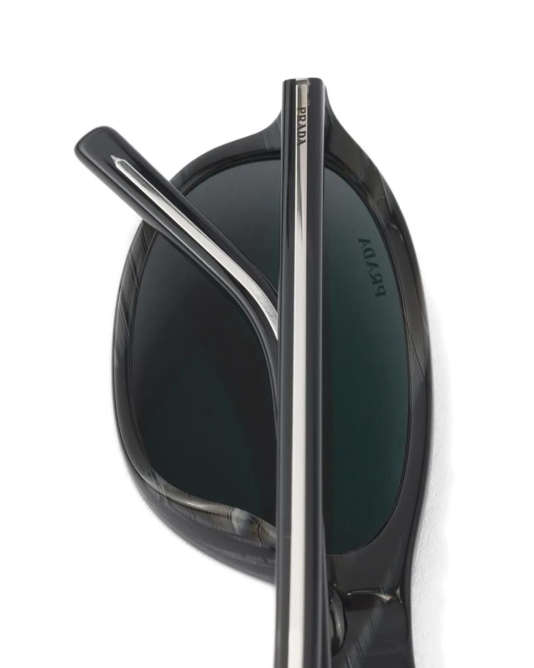 Prada Black Sunglasses With The Iconic Metal Plaque