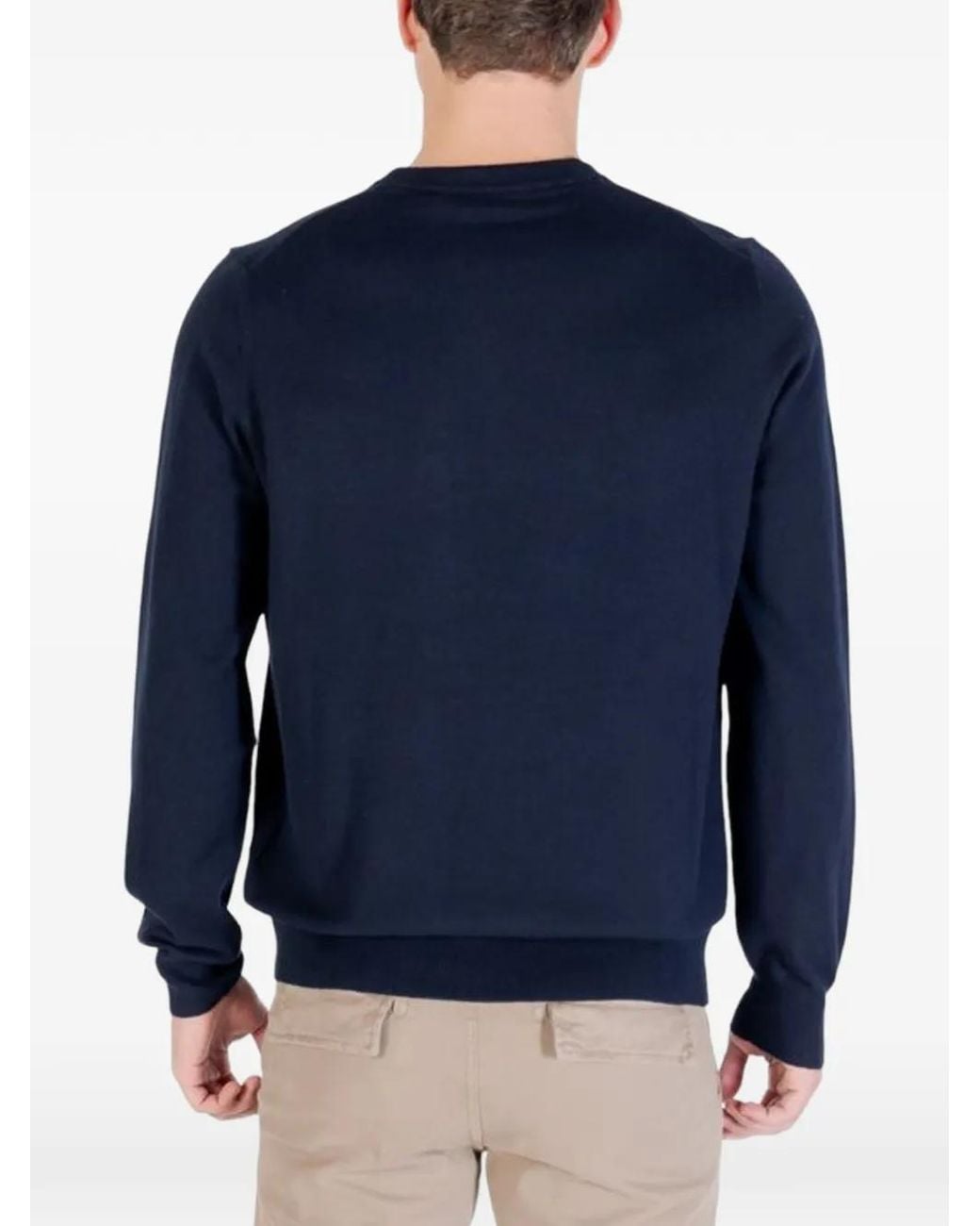 Lyle & Scott Blue Logo-Patch Sweater for men