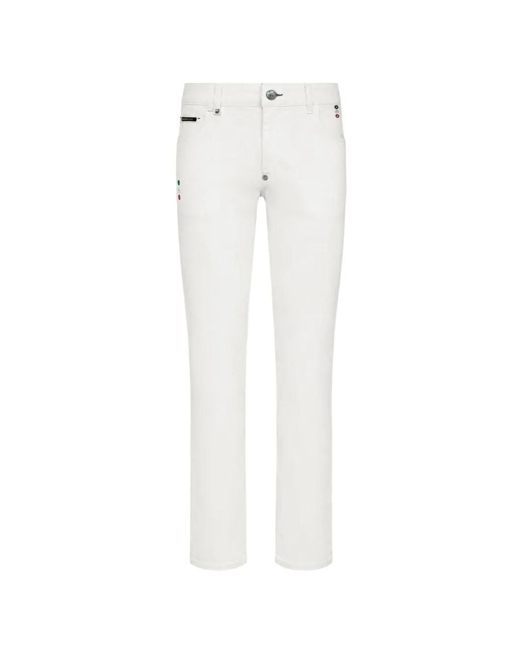 Philipp Plein White Jean Slim Basic for men