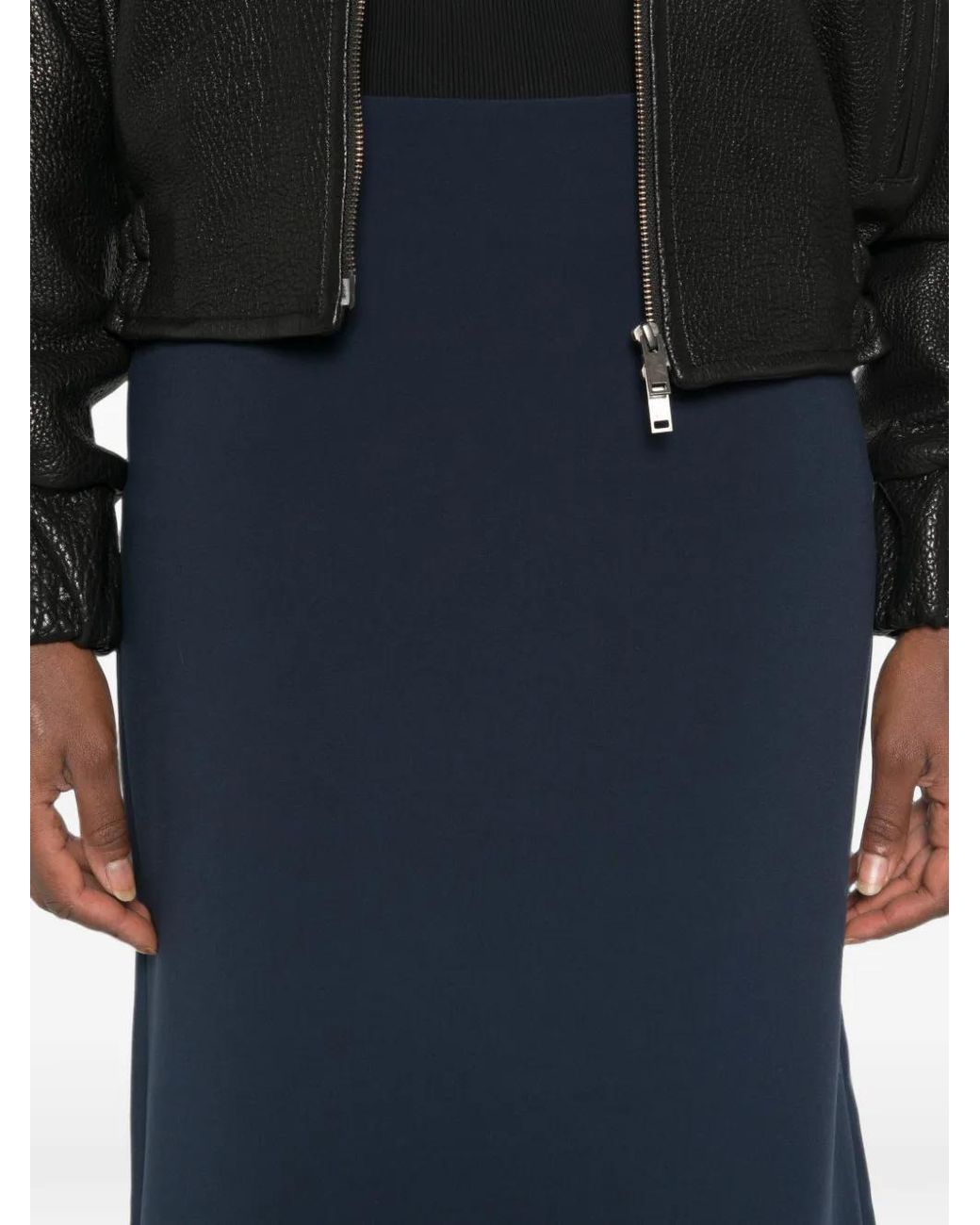 Ottod'Ame Blue Pencil Midi Skirt