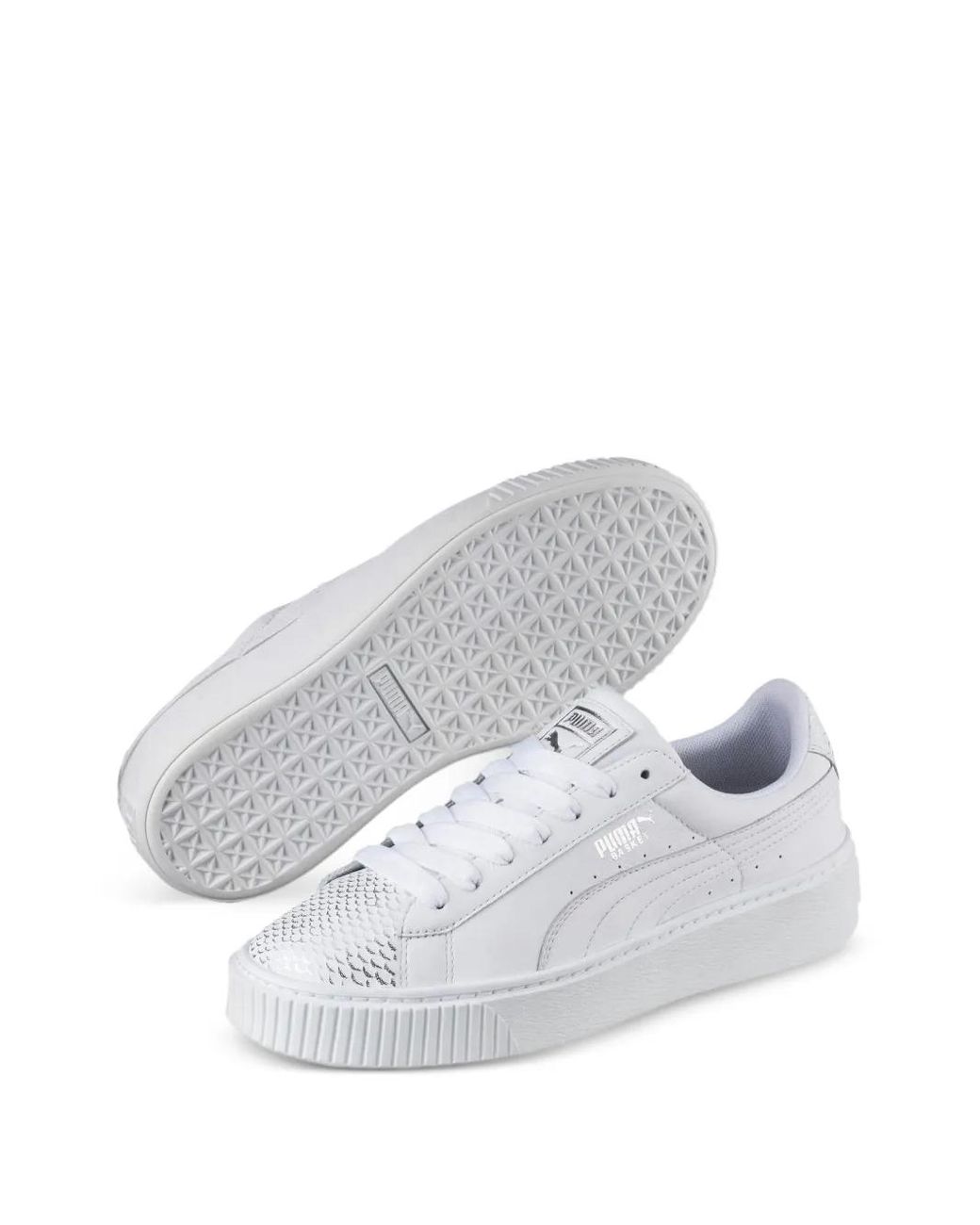 PUMA White Platform Ocean Sneakers