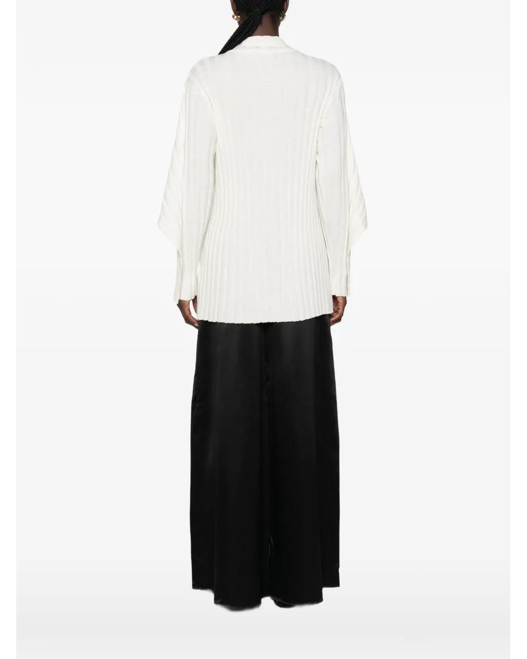 Viktoria Chan White Lyra Layered Sweater