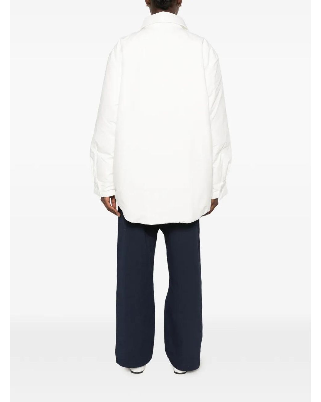 Sofie D'Hoore White Padded Button-Down Coat