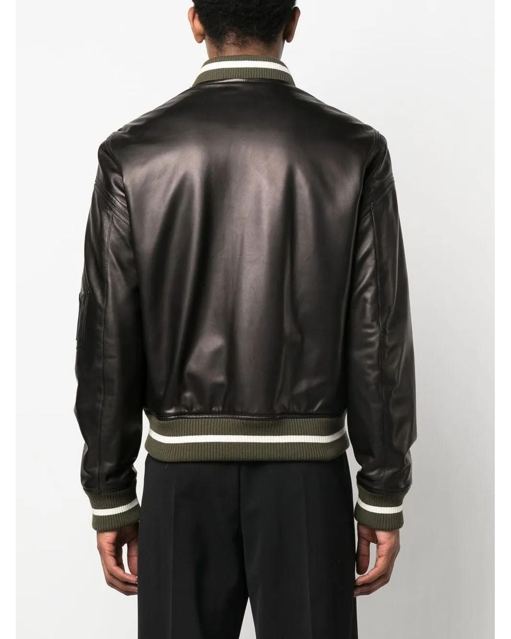 Roberto Cavalli Bomberjacke Mit Monogramm-Patch in Black für Herren
