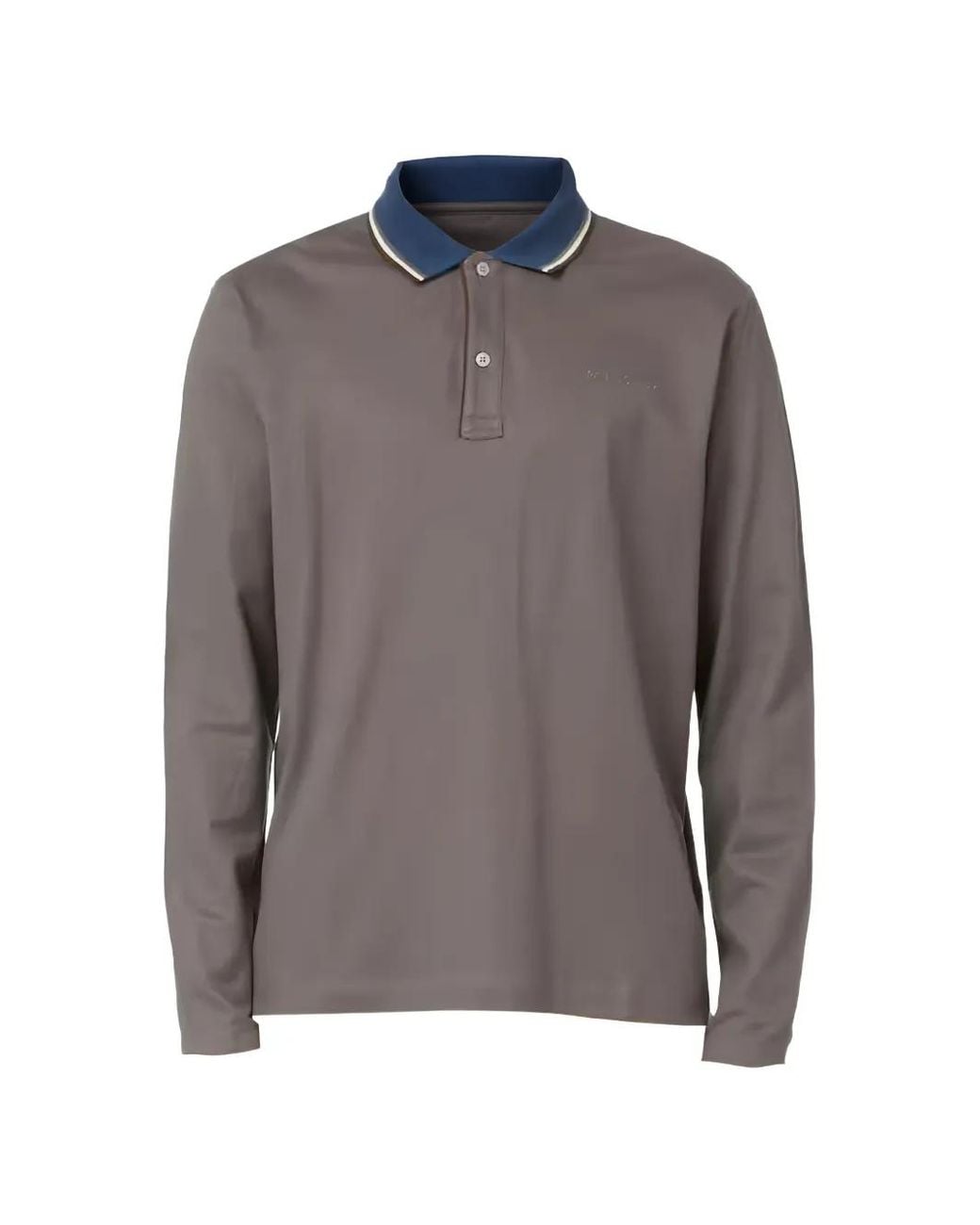 Paul & Shark Gray Long-Sleeve Polo Shirt for men