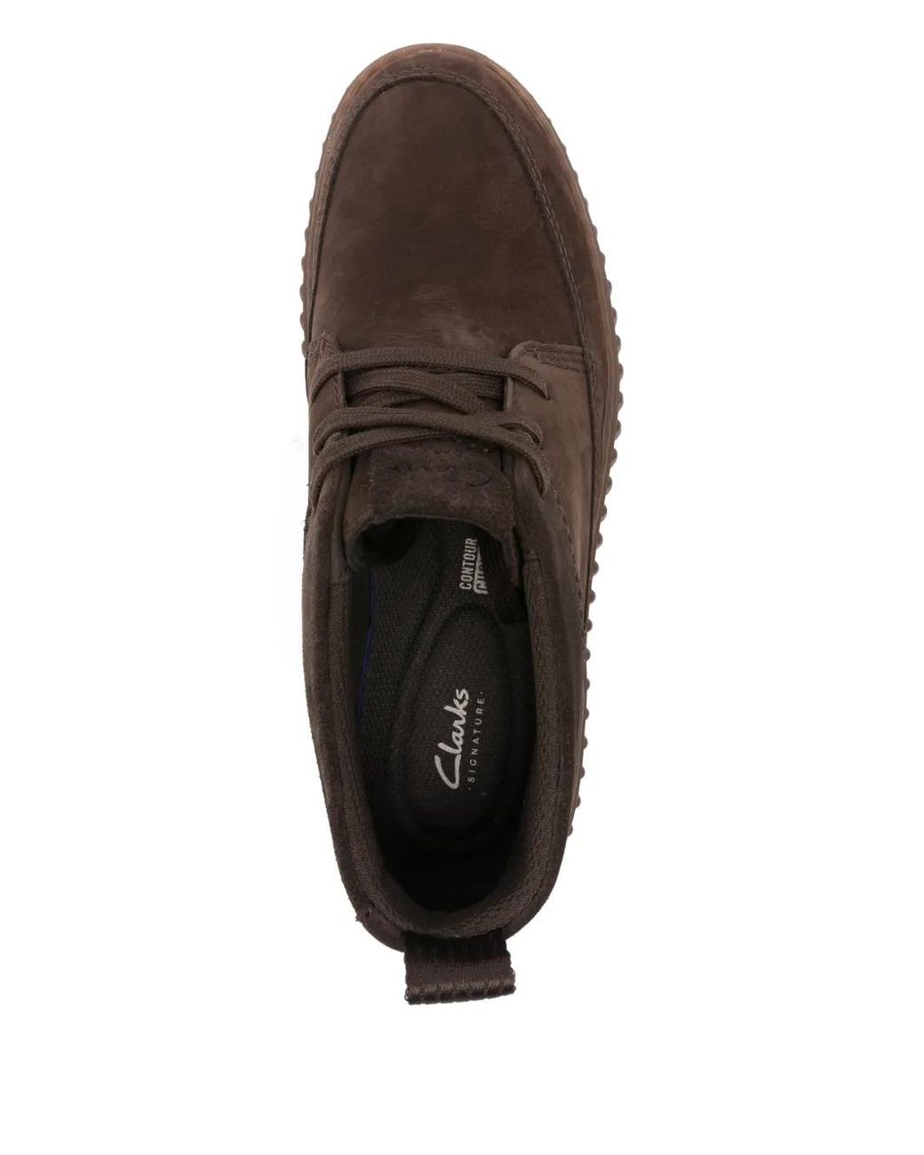 Clarks Brown Torhill Lace Hi Lace-Up Leather Boots for men