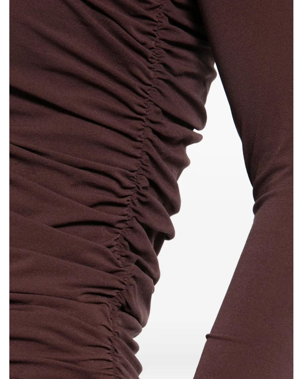 FRAME Purple Long-Sleeve Ruched Top