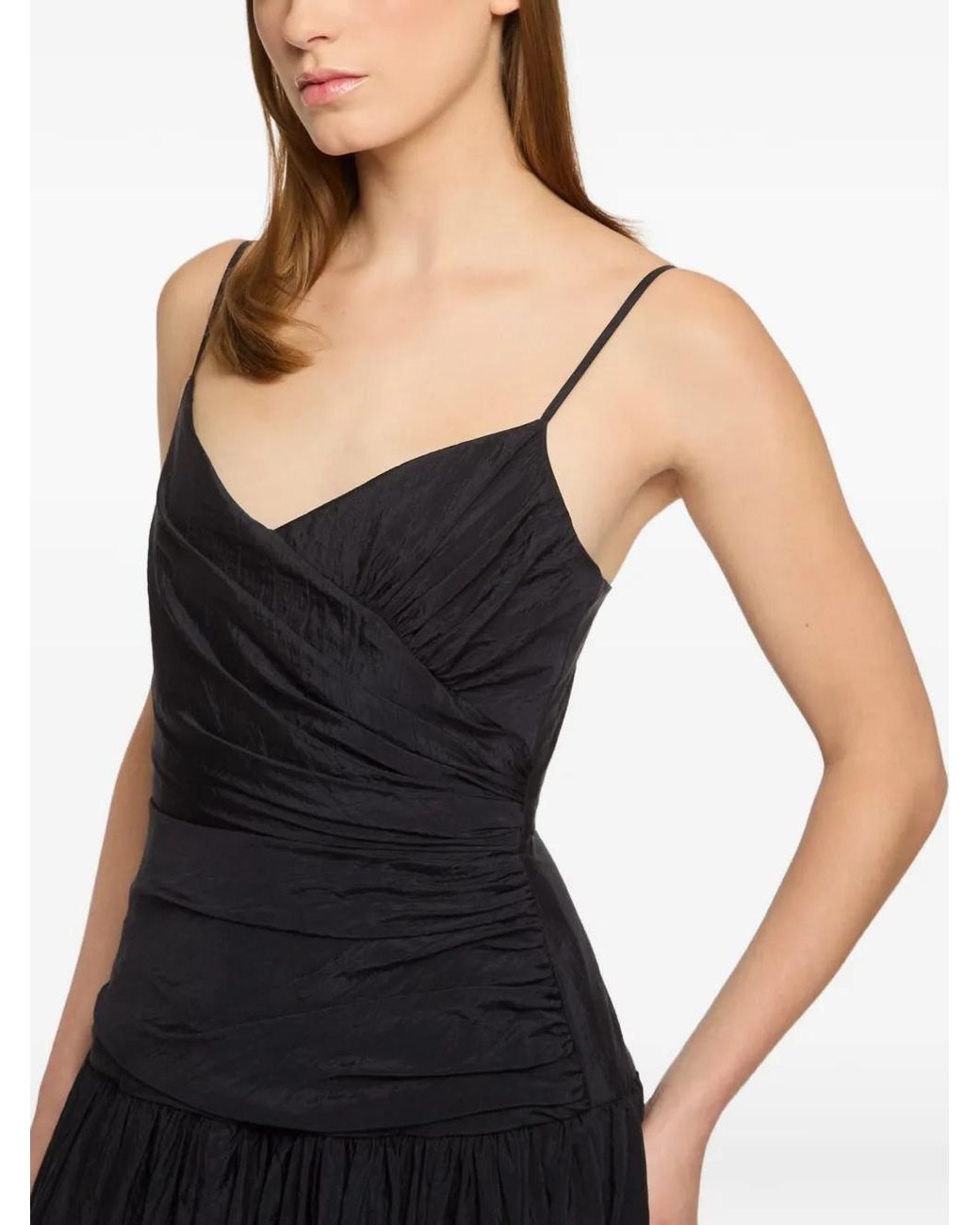 Cinq À Sept Black Fia Draped Dress