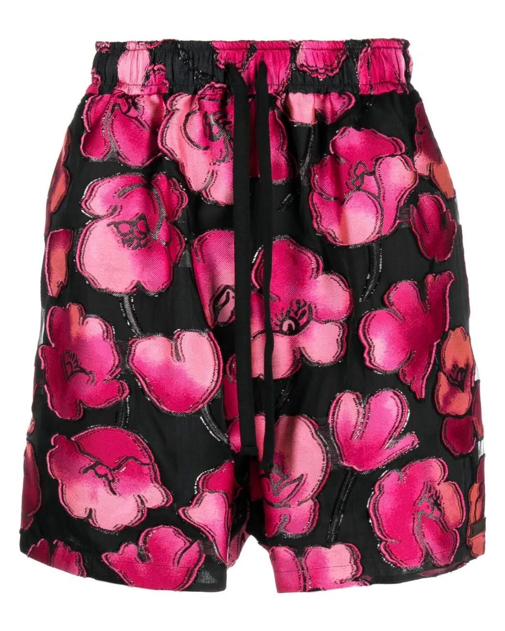 4SDESIGNS Red Short Ample À Fleurs for men
