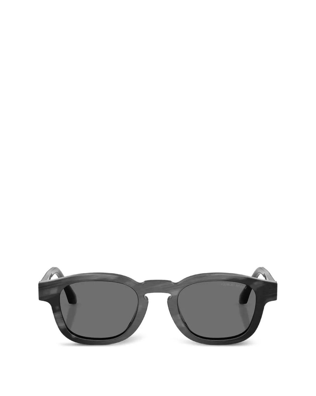Giorgio Armani Gray Round-Frame Sunglasses
