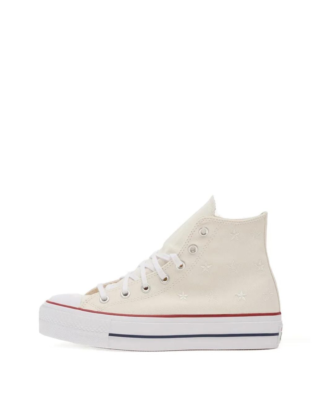 Converse White Chuck Taylor Platform-Sole Sneakers