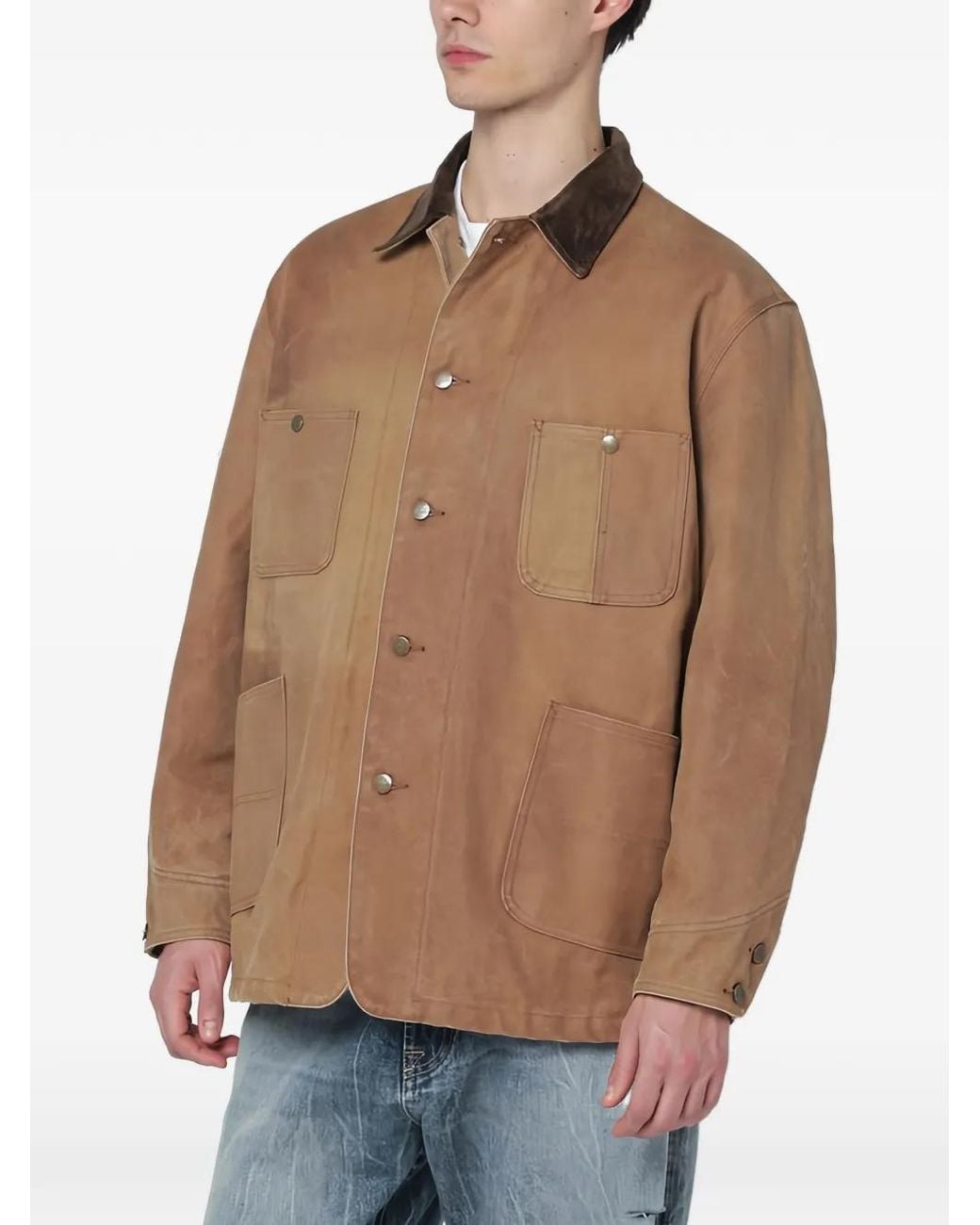 Needles Hemdjacke Mit Aufgesetzten Taschen in Brown für Herren