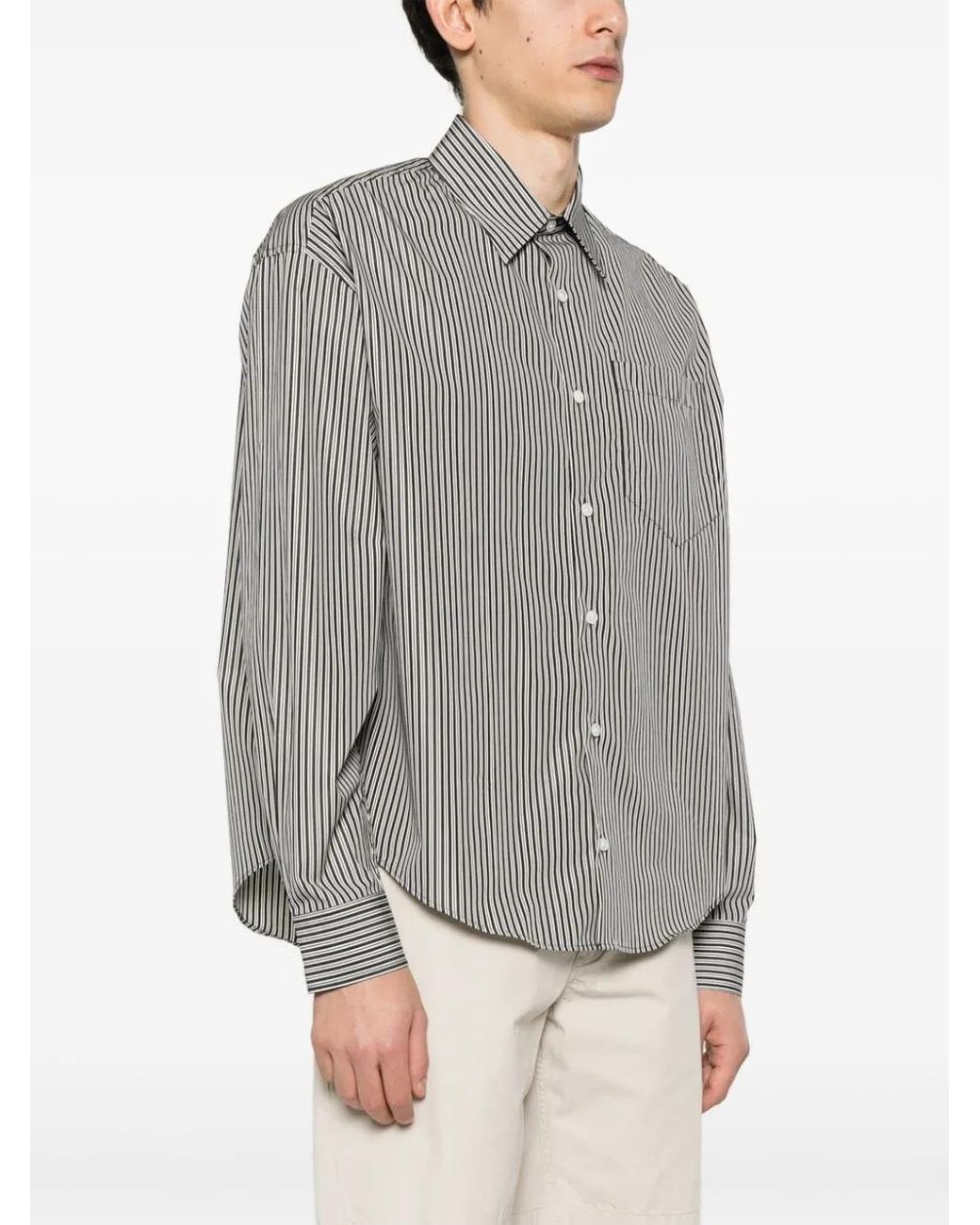 AMI Gray Ami De Coeur Cotton Shirt