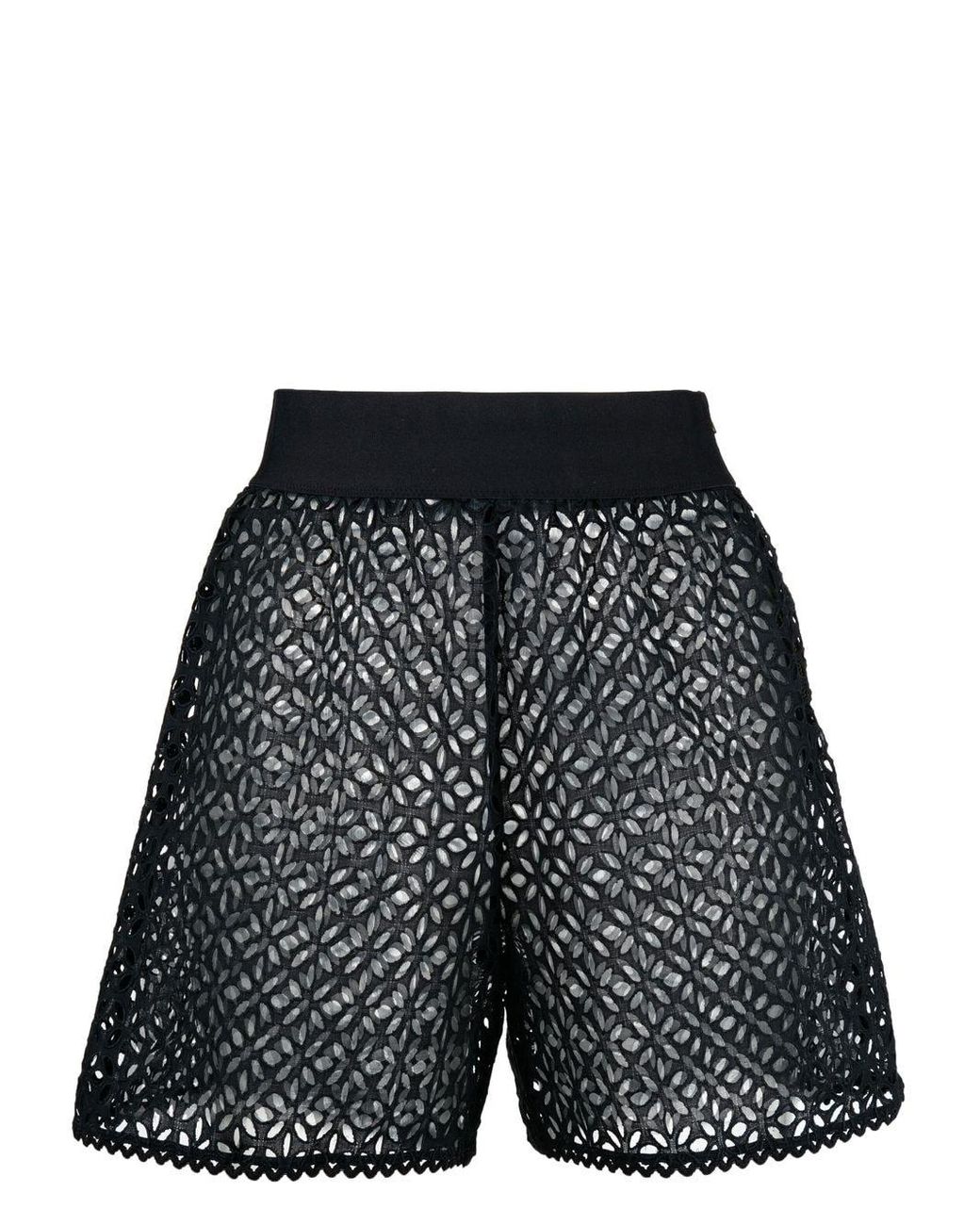 Wolford Etoile Broderie Anglaise Shorts in Black | Lyst