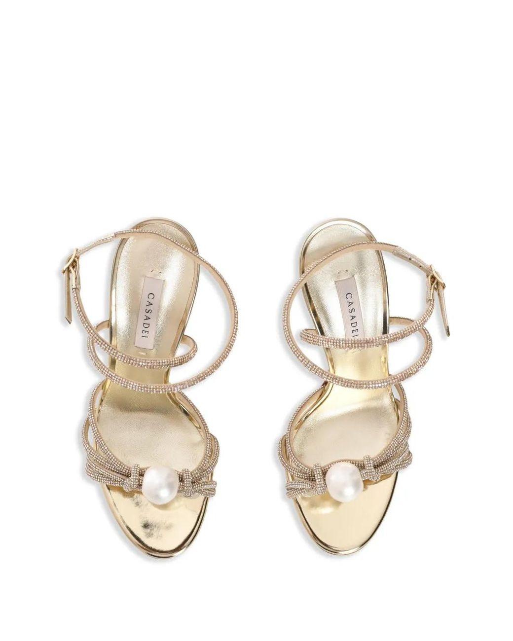 Casadei Metallic 100Mm Julia Labuan Sandals