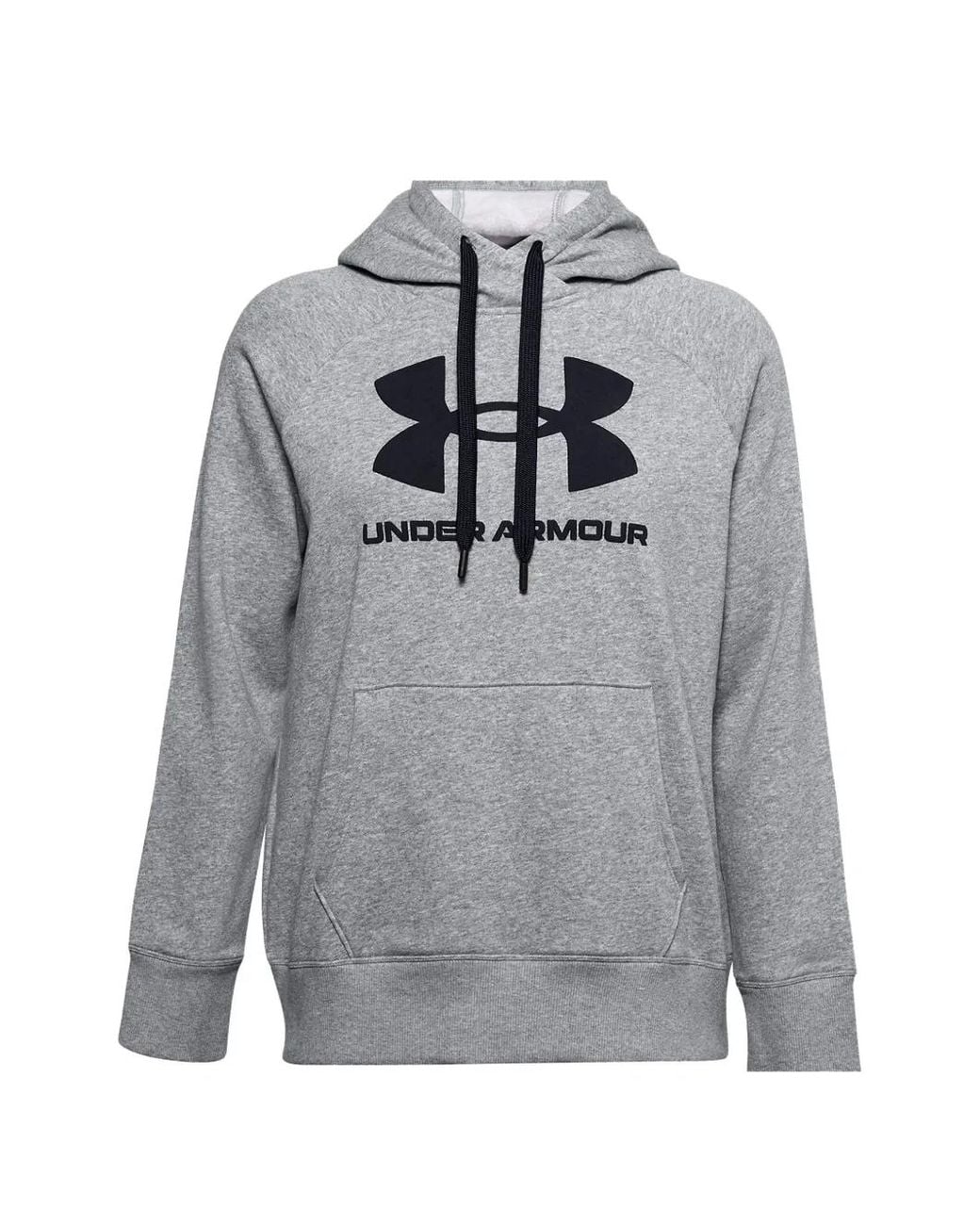 Under Armour Gray Logo-Detail Hoodie