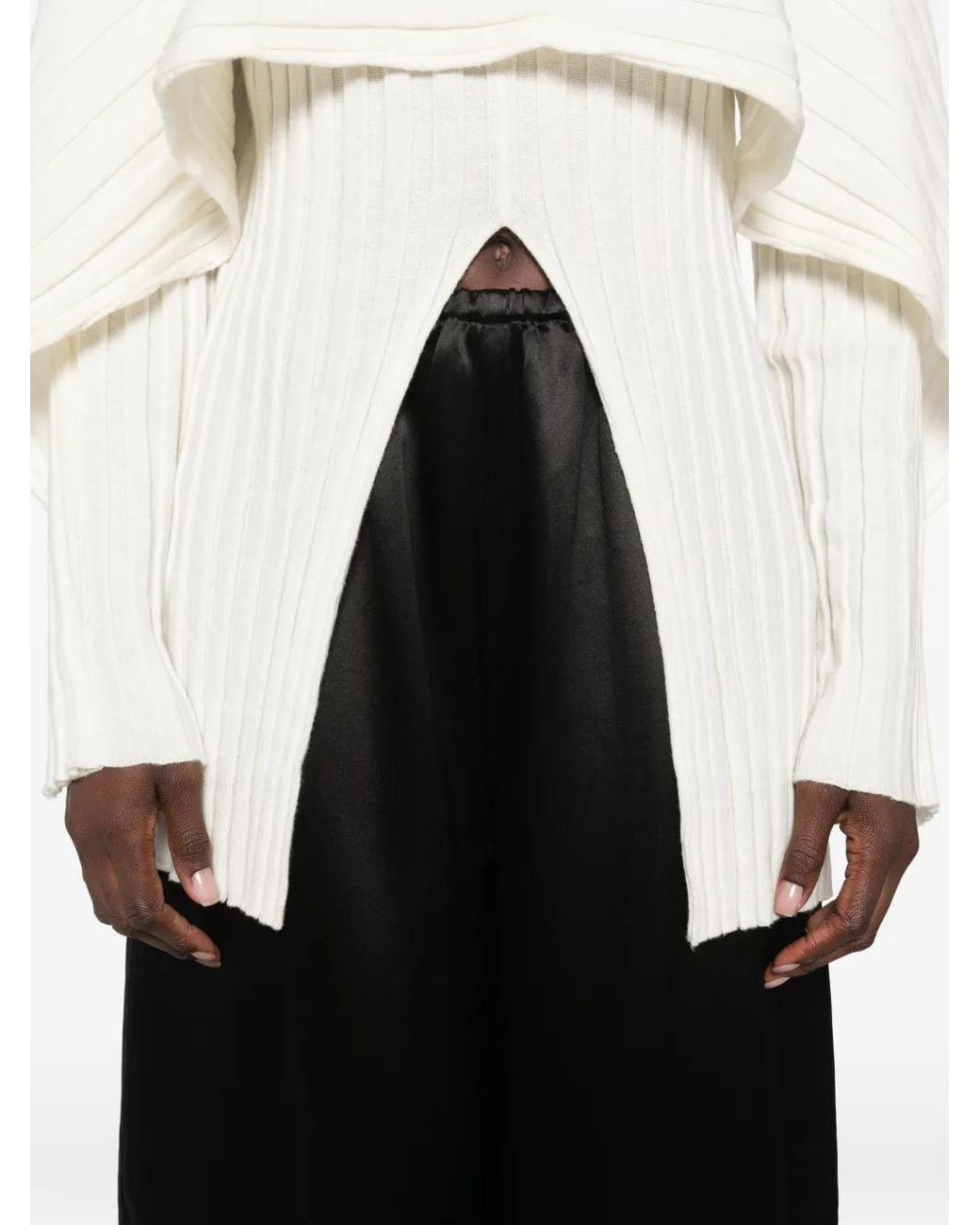 Viktoria Chan Black Lyra Wide-Leg Trousers