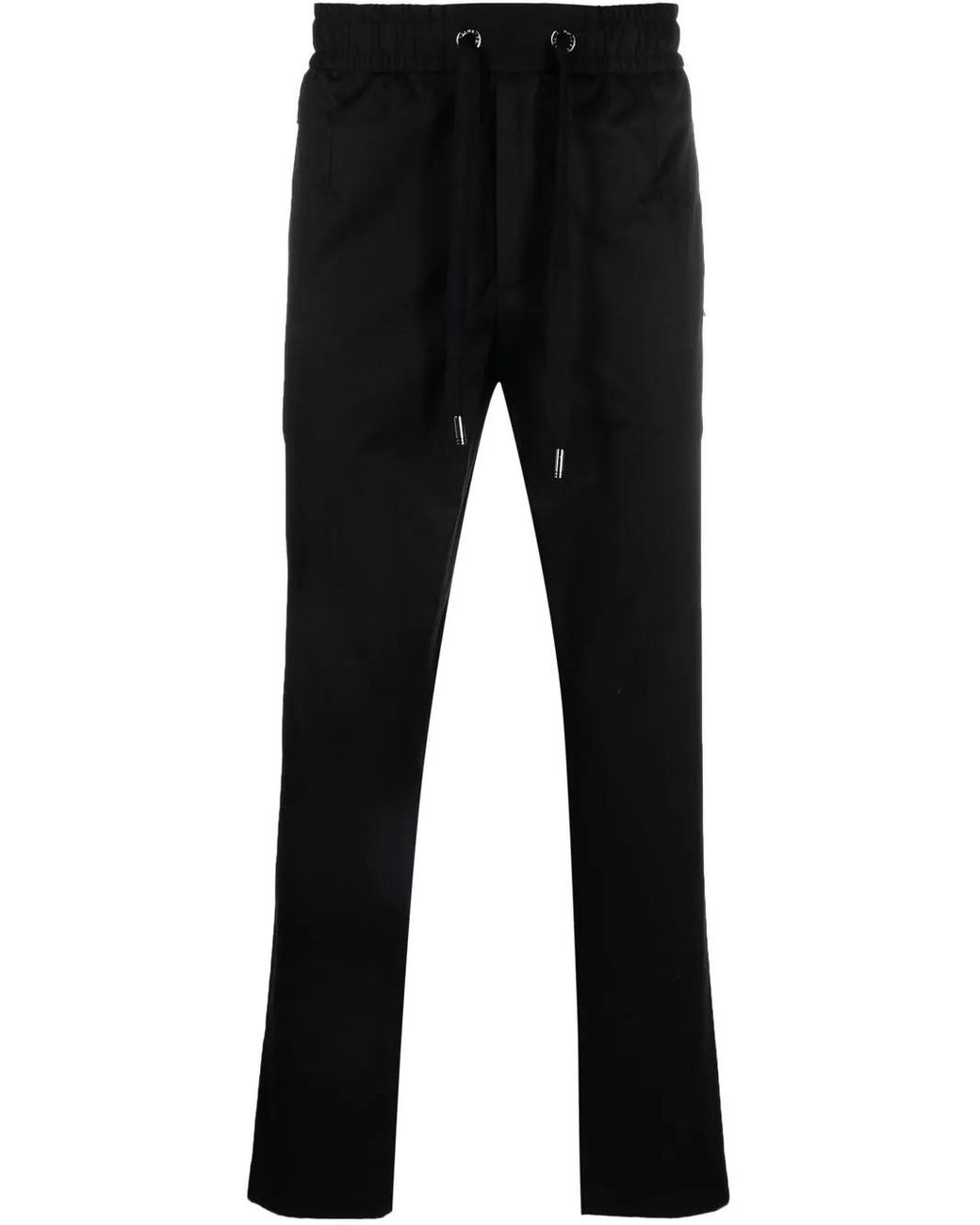 Dolce & Gabbana Black Dg Essentials Stretch-Cotton Track Pants for men
