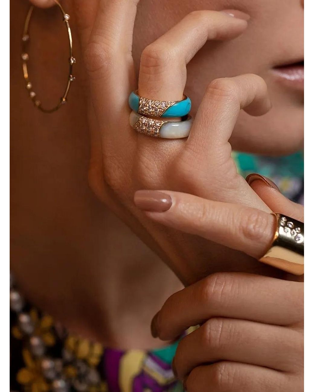 UNIFORM OBJECT Brown 18K Diamond And Ring