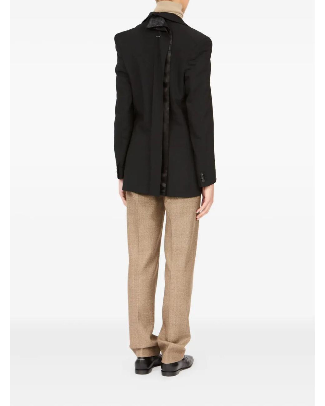 MM6 by Maison Margiela Black Single-Button Tailored Blazer