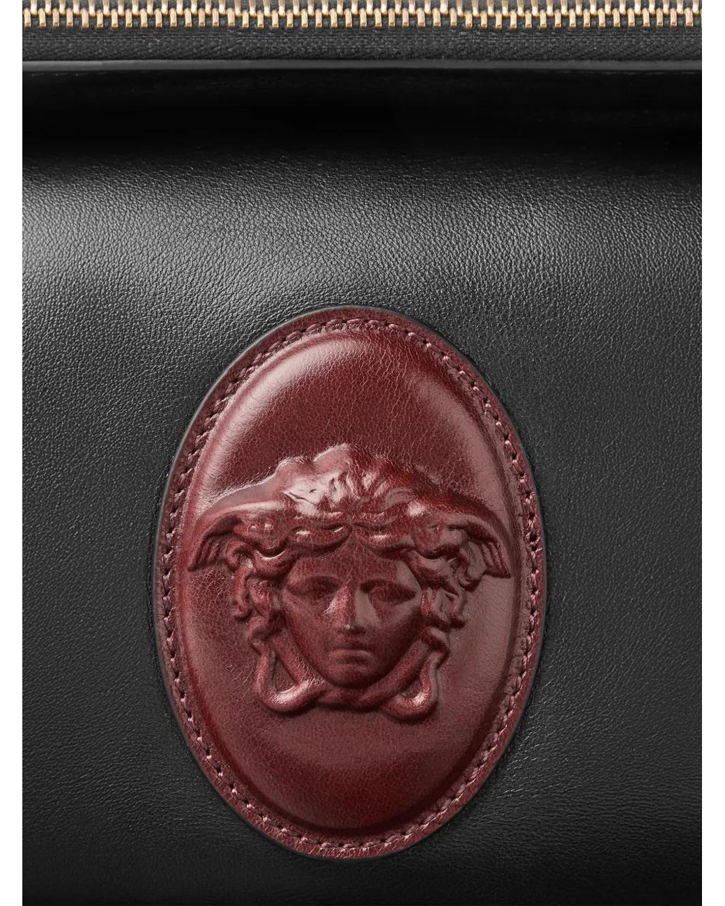 Versace Black Lou Nappa Belt Bag for men