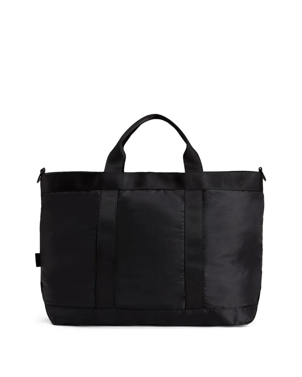 Woolrich Black Pouch-Pocket Tote Bag for men