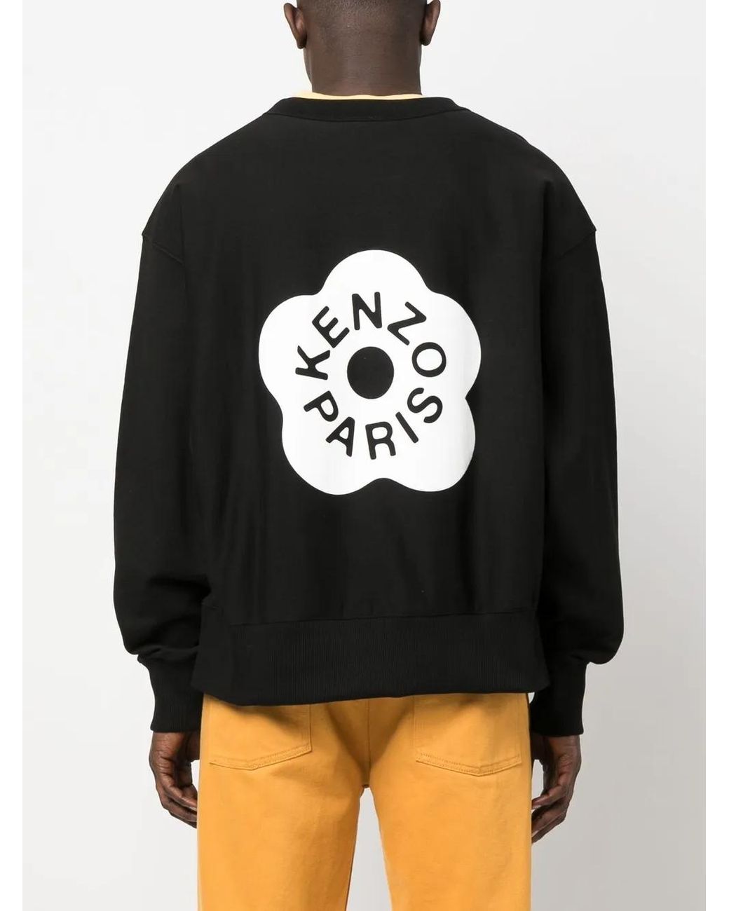 KENZO Black Crewneck Sweatshirt With Print for men