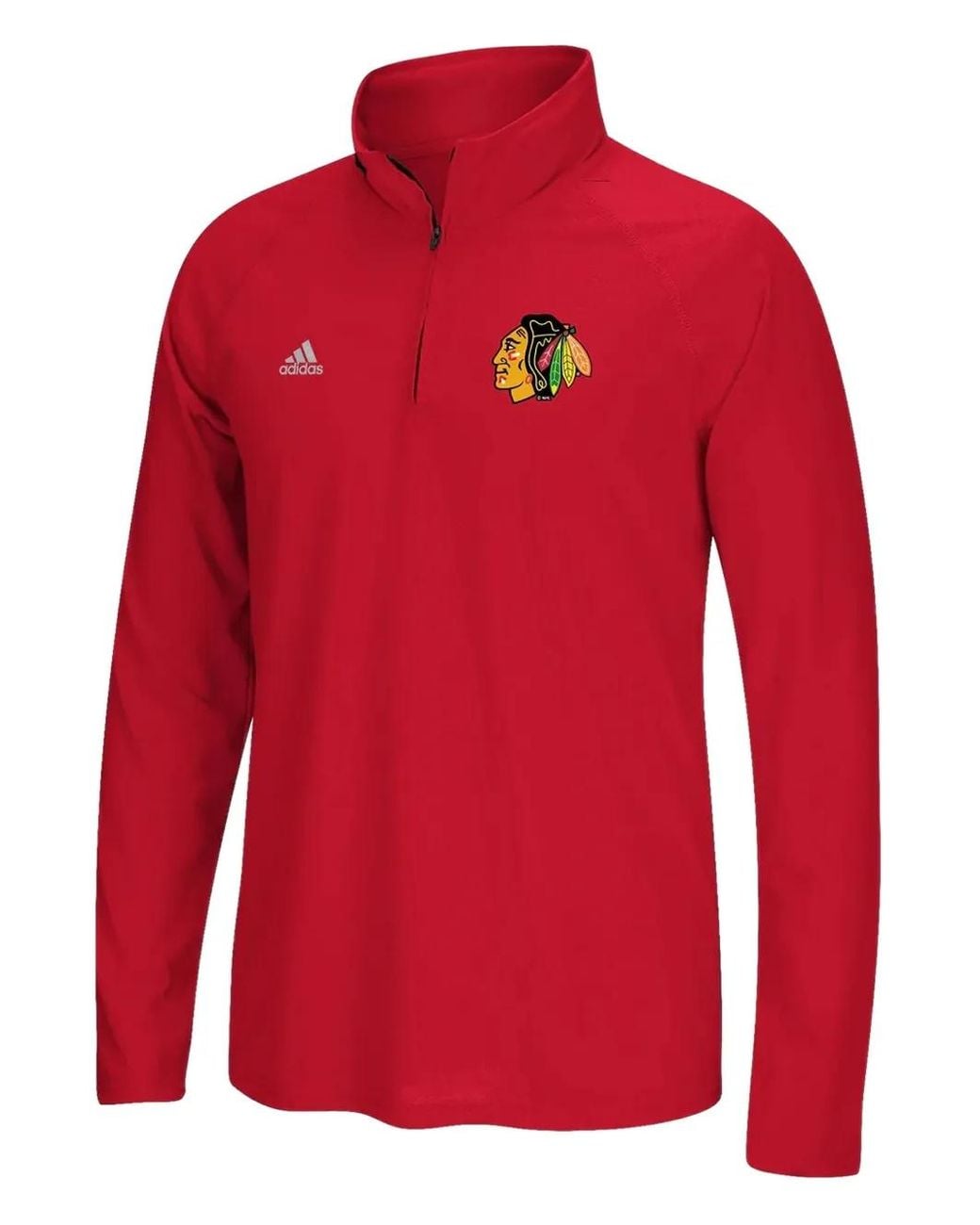 Adidas Red Quarter-Zip Sweatshirt for men