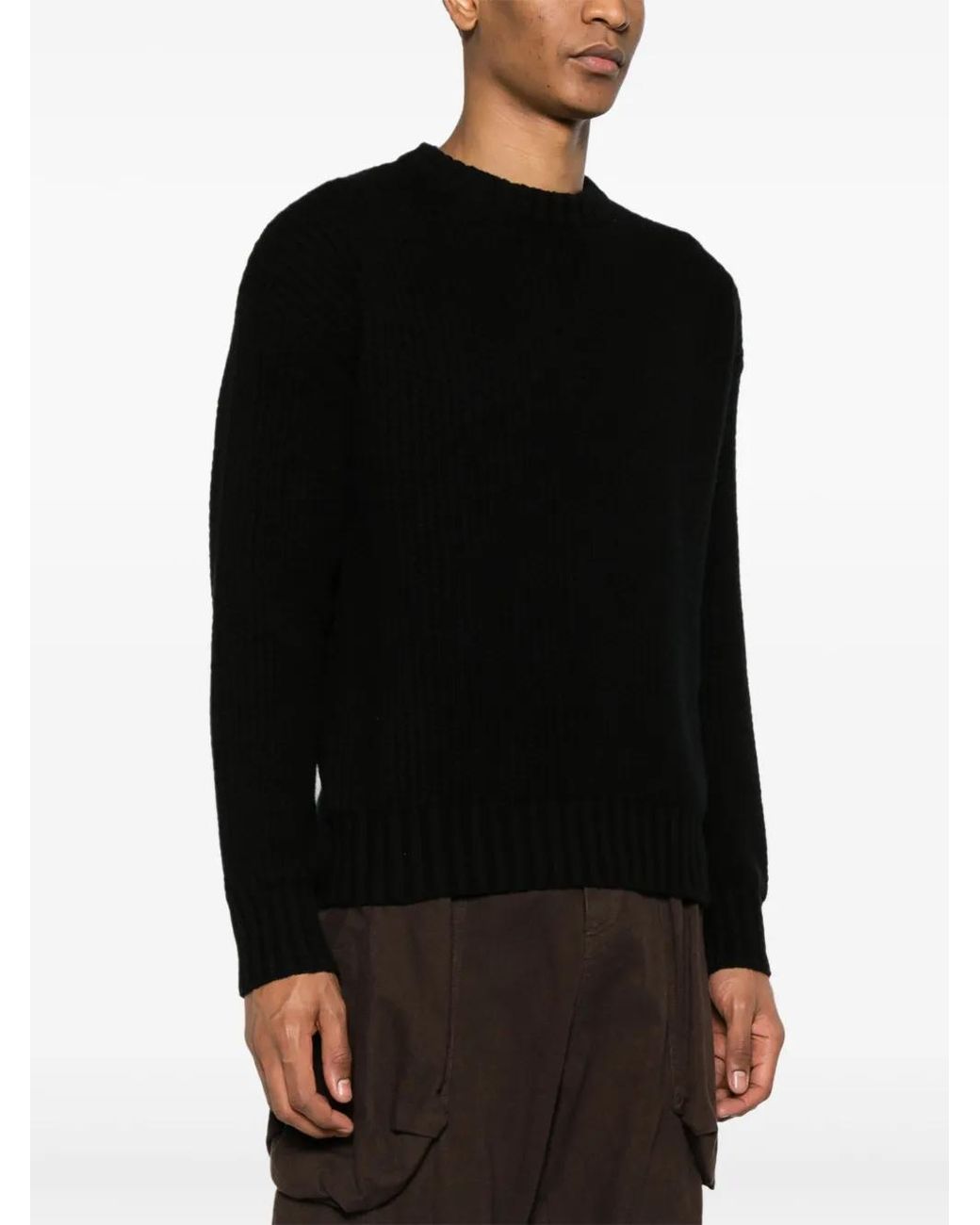 Alanui Black Finest Drop-Shoulder Jumper for men