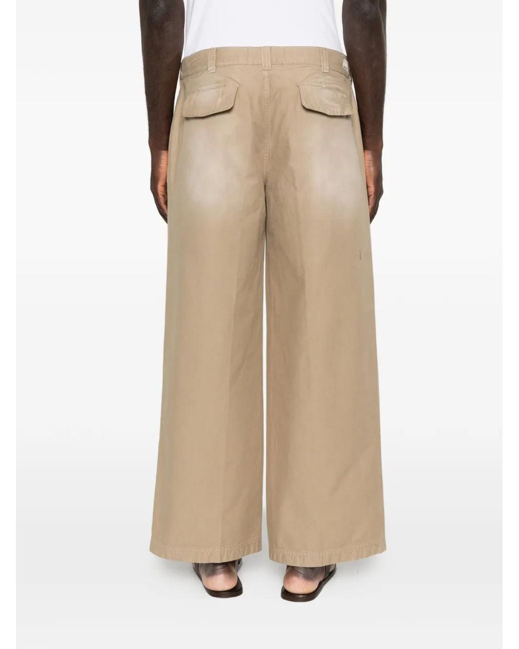 ERL White Belt-Loops Trousers