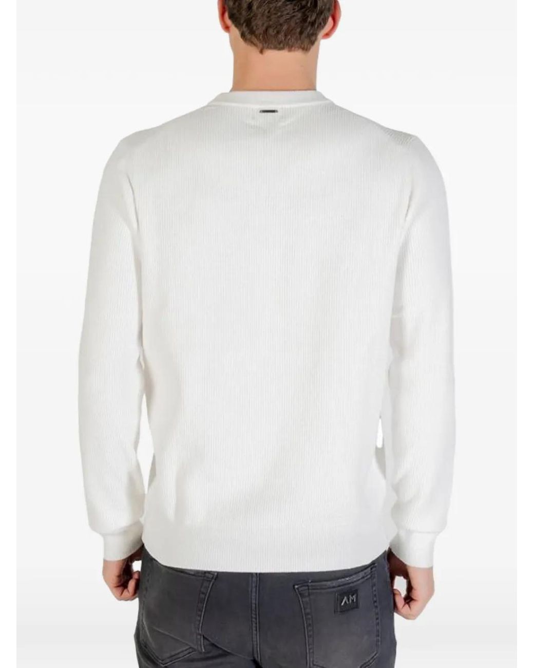 Antony Morato White Round-Neck Sweater for men