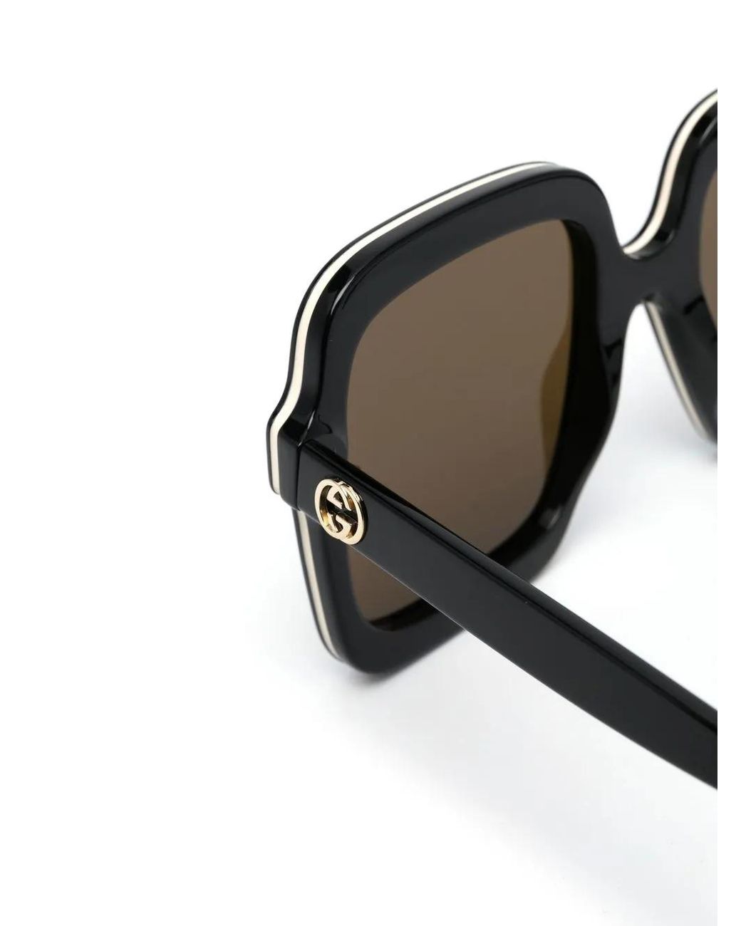 Gucci Black Oversize Square-Frame Sunglasses