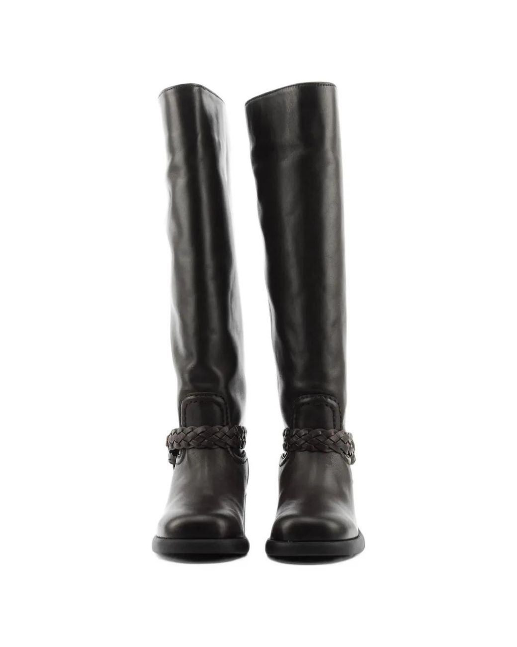 Nubikk Black Lizzy Lynn Braided-Strap Boots