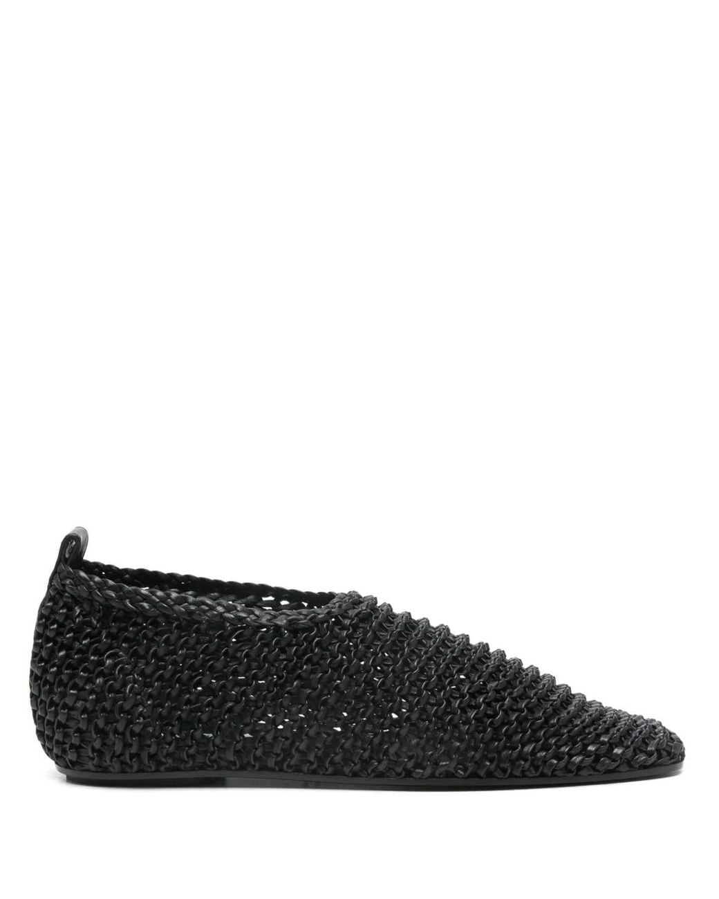 Totême Black Slip-On Shoes