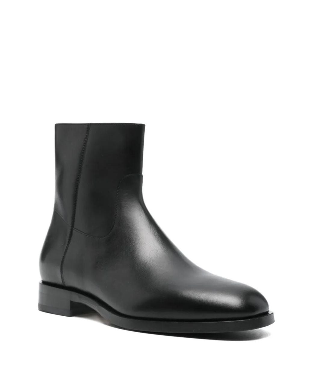Henderson Black Leather Boots for men