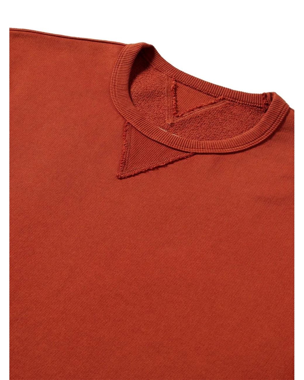 Fortela Red Harvard Raglan-Sleeve Crew-Neck Sweatshirt for men